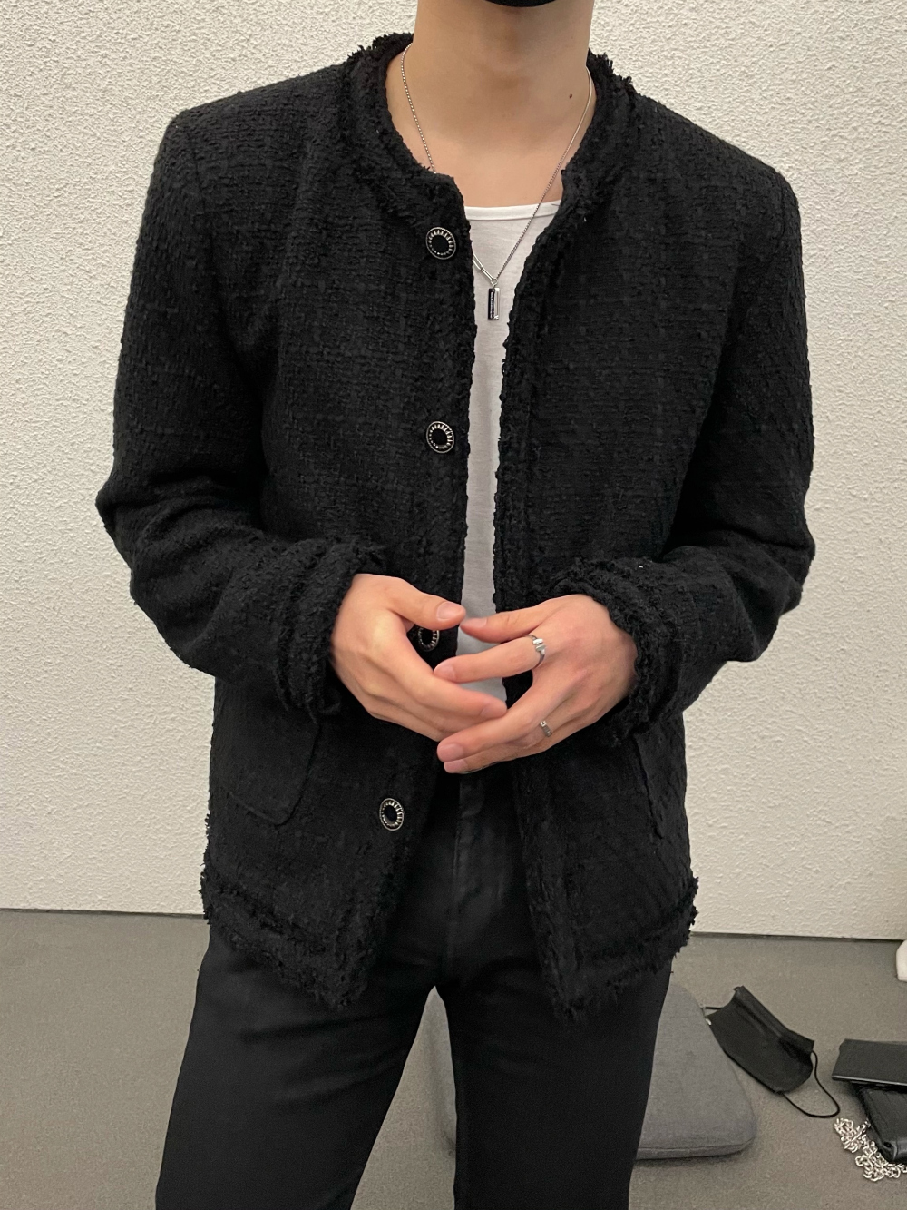 最終決算 cutting DEARMINE】Dearl tweed (DEARMINE/ジャケット jacket ジャケット・アウター