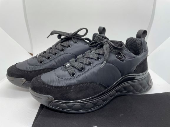 在庫即発 シャネル 厚底スニーカー黒 37サイズ