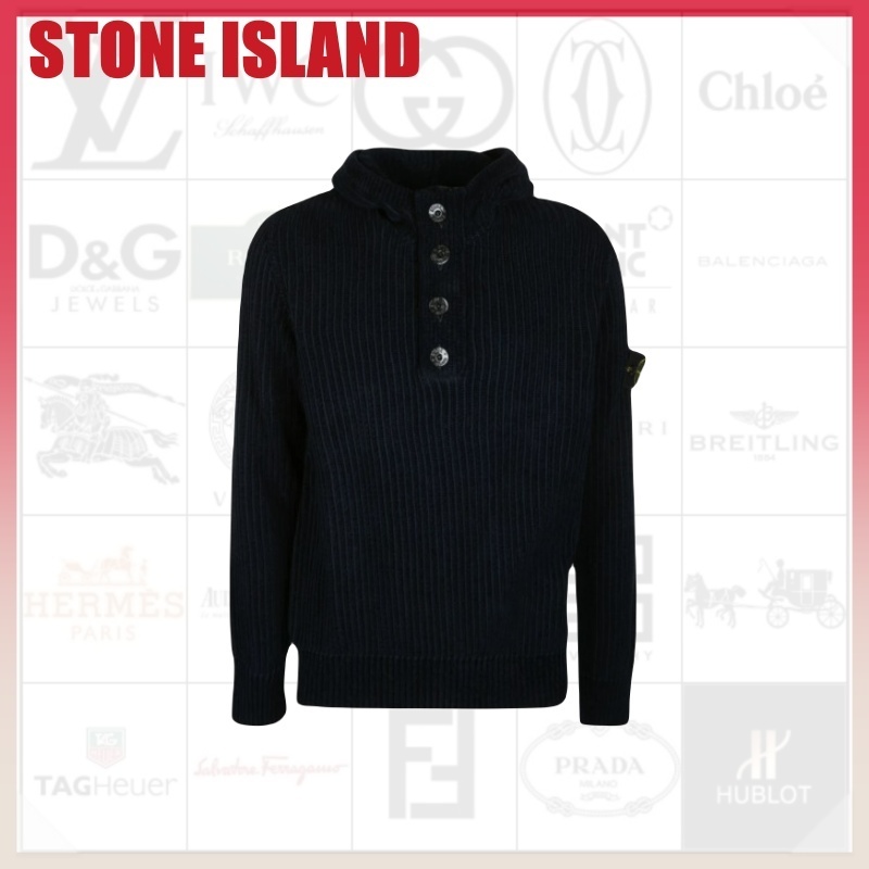 ★STONE ISLAND★ 半ジップアップ フード コーデュロイ ニット トップス ニット・セーター