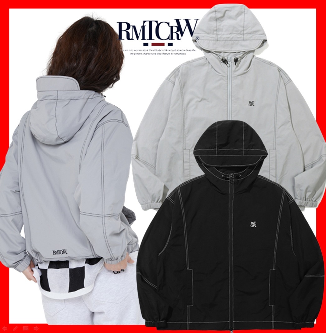 ☆韓国の人気☆【ROMANTIC CROWN】☆OUT STITCH WIND JACKE.T☆