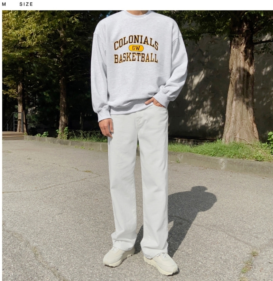 【MODERNIF】Melburn white denim pants