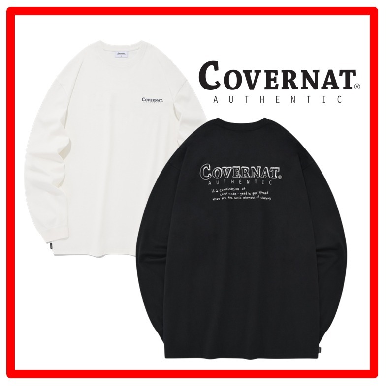 ☆韓国の人気☆【COVERNAT】☆drawing logo long sleev.e☆