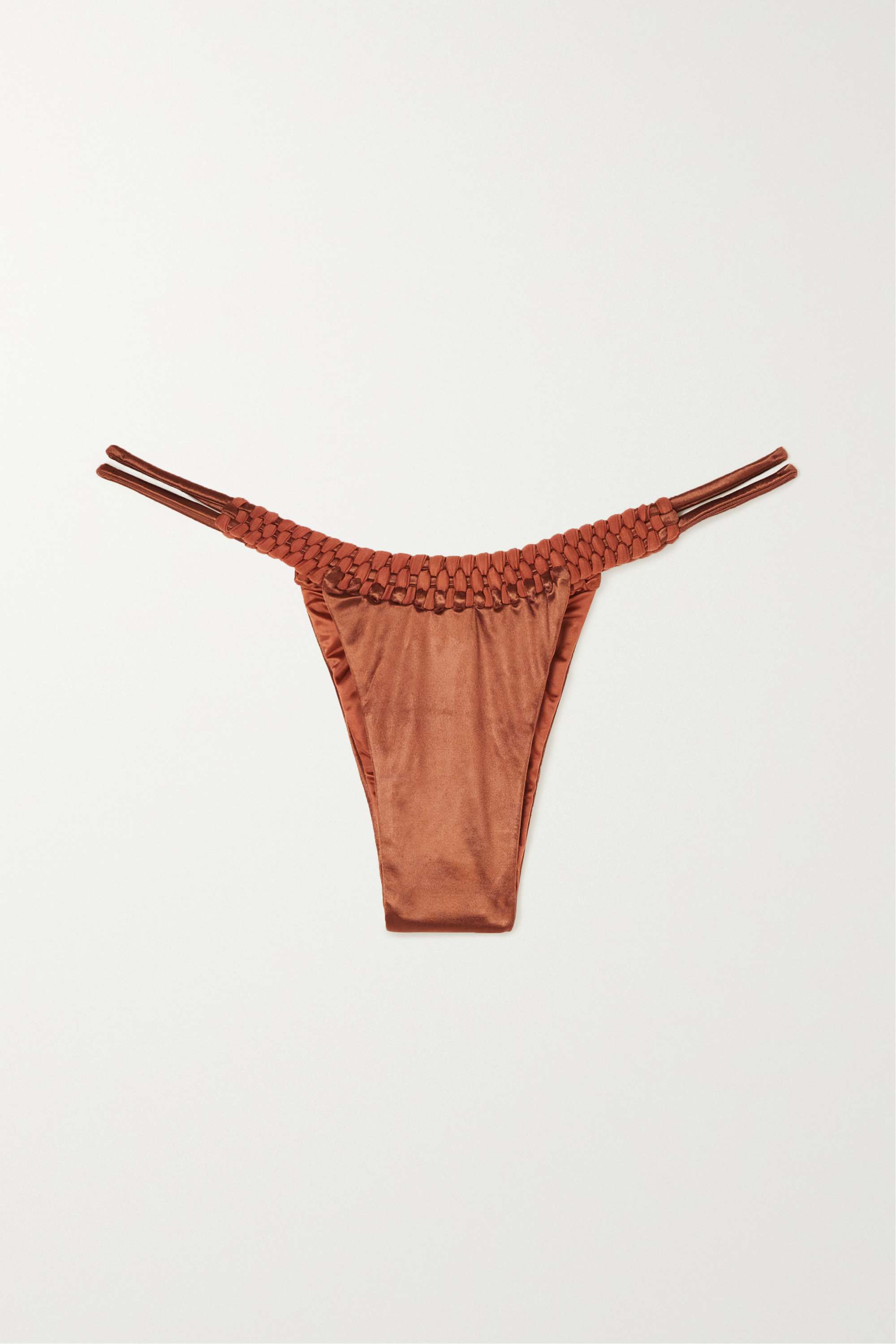 【ISA BOULDER】wavelink braided stretch-satin ビキニ bottoms