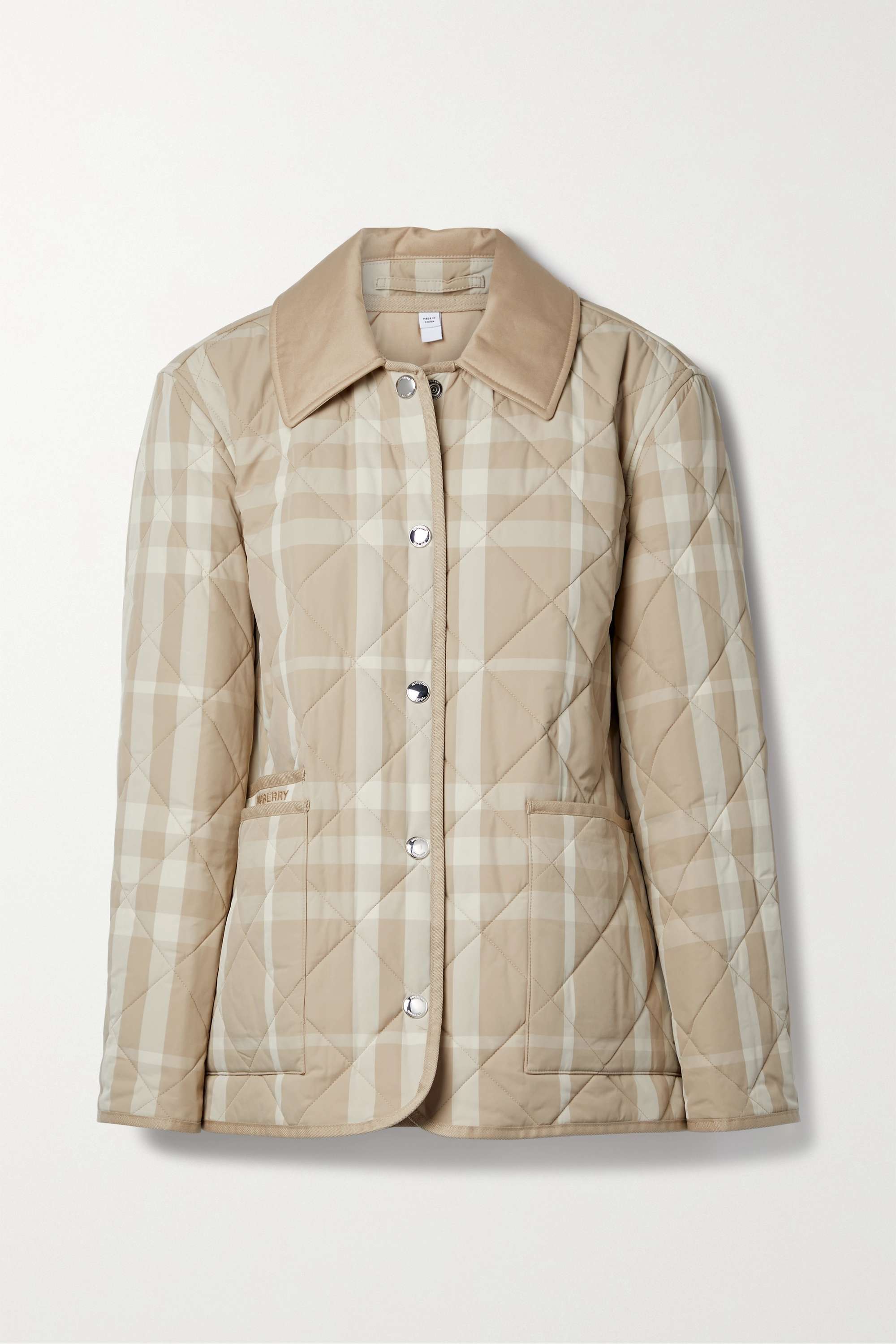 【BURBERRY】チェック quilted gabardine ジャケット