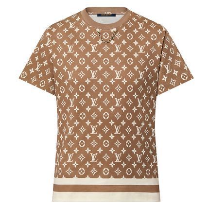 快適】ルイヴィトン ストライプ アクセント Tシャツ トップス Tシャツ