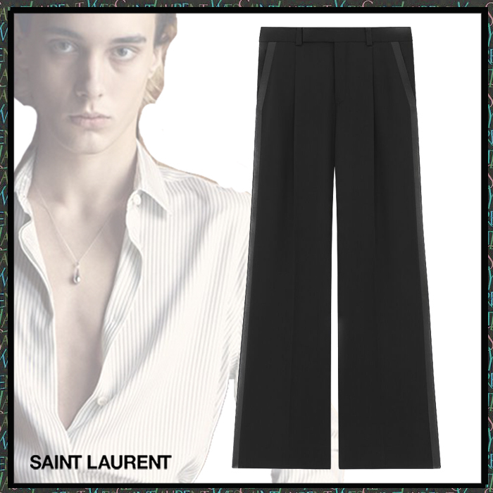 Saint Laurent《フレアタキシードパンツ》ブラック DHL 直営店