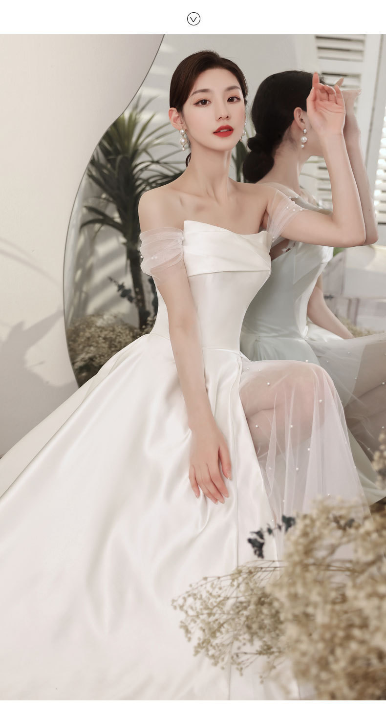 ロング丈 無地 ウェディングドレス パーティー シンプル 結婚式 ウェディングドレス ロング丈 無地 パーティー シンプル 結婚式