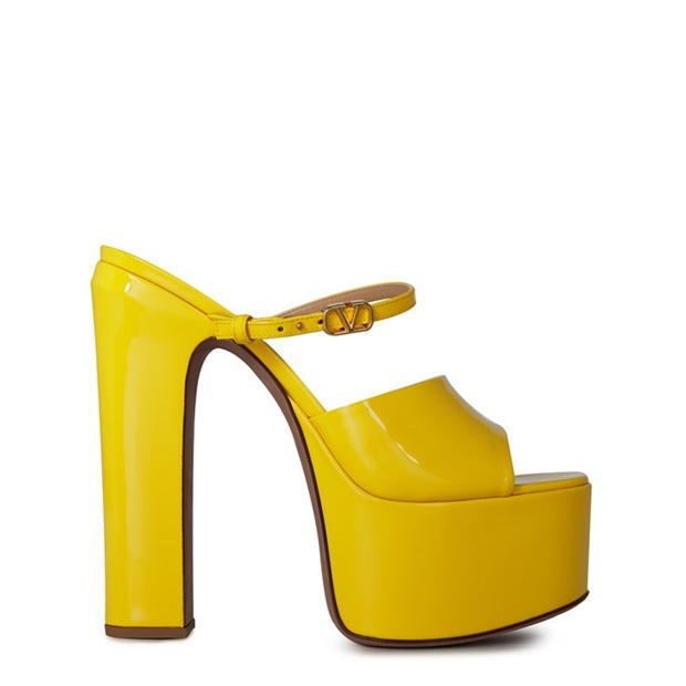 【VALENTINO GARAVANI】tan-go platform mules