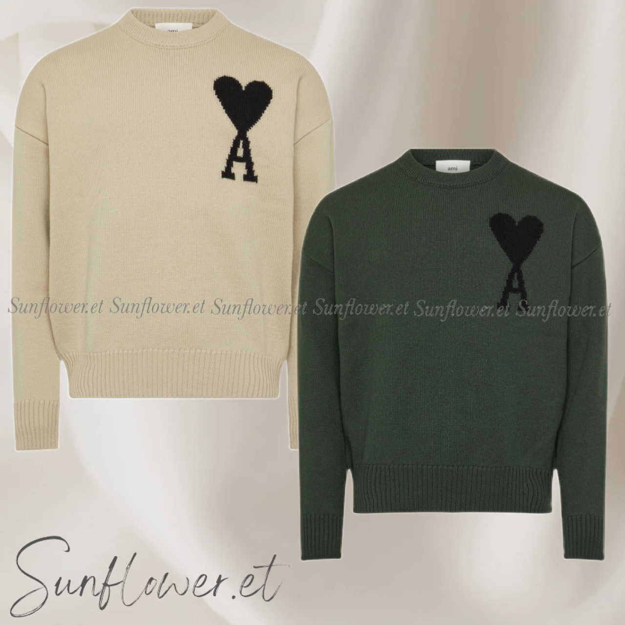 限定カラー アミパリス Ami De Coeur クルーネック セーター