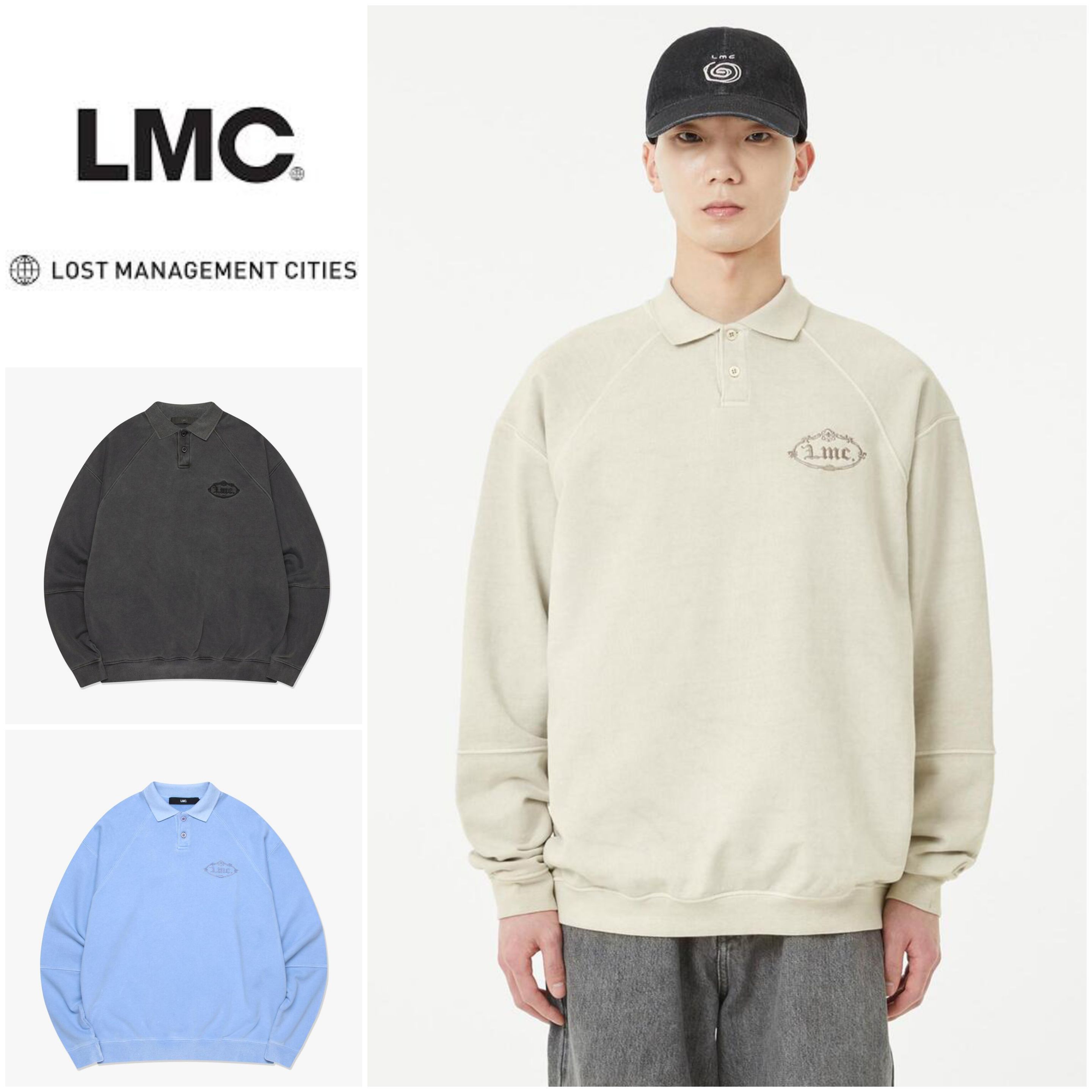 さらに100円引き◆LMC◆OVERDYED GOTHIC OVAL COLLAR SWEATSHIRT