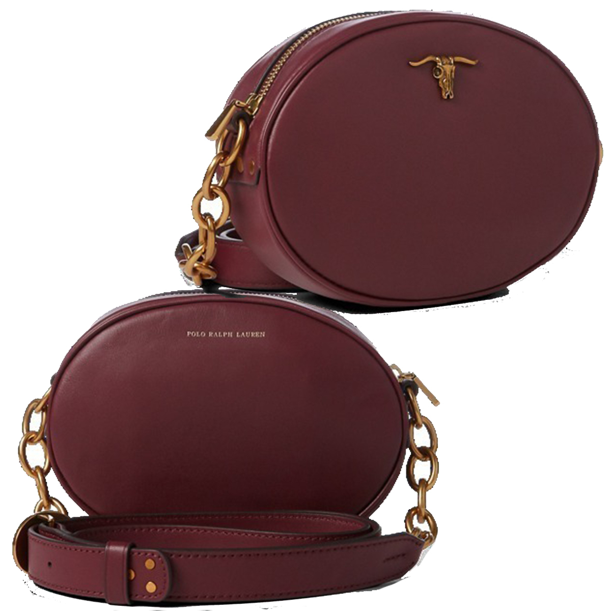 ショルダーバッグ・ポシェット Polo Ralph Lauren Steer-Head Leather Crossbody