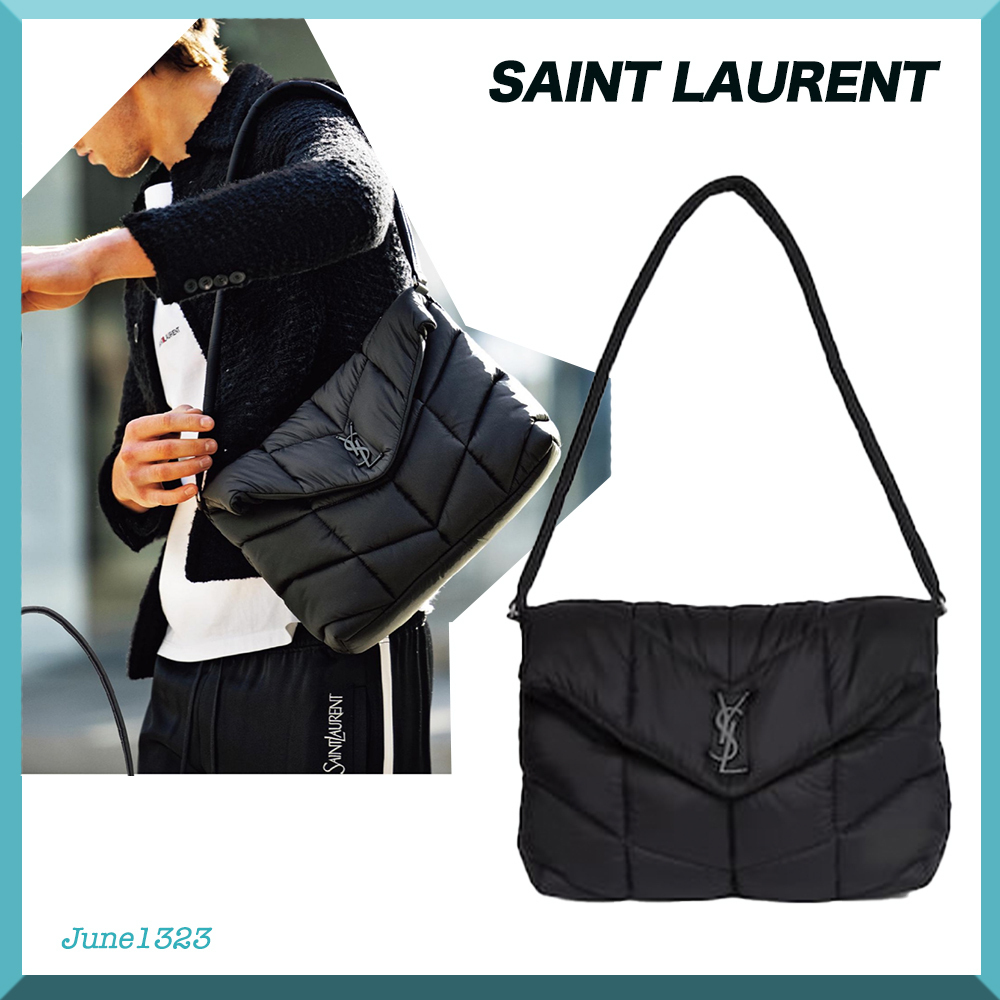 ☆Safari掲載【SAINT LAURENT】パファー メッセンジャーバッグ