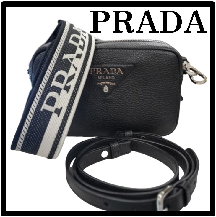 ★送料・関税込★PRADA★レザー カメラバッグ★正規品