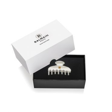 人気【BALMAIN】ゴールド B ロゴ ヘア クリップ Small べっ甲他