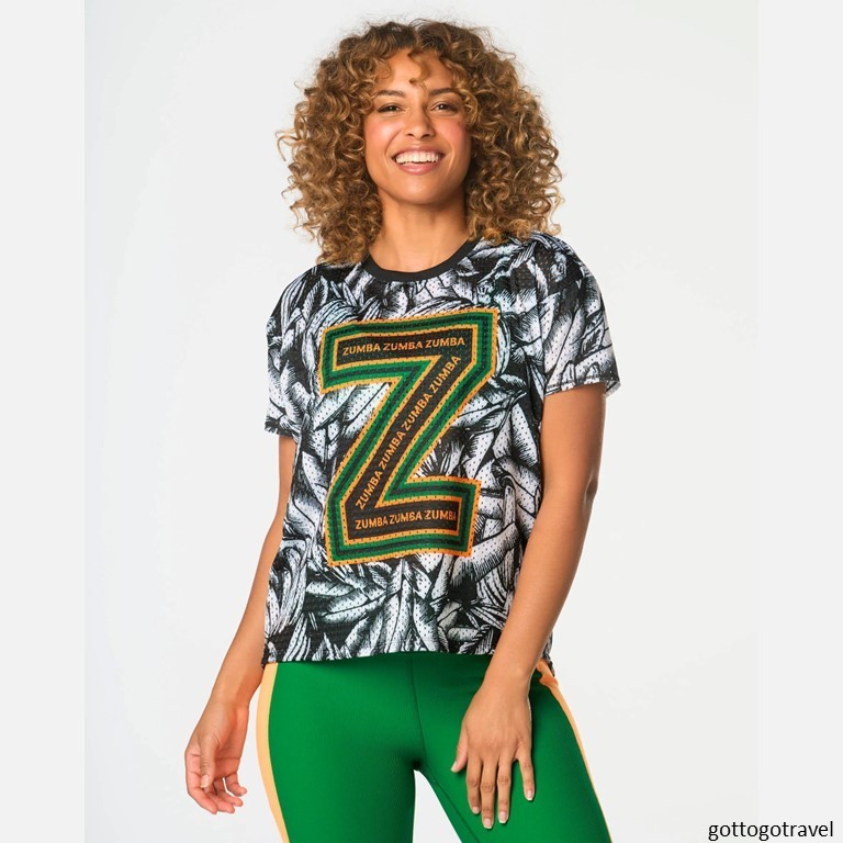 新作♪ズンバZumba Tropics Hi-Lo Mesh Top- Wear It Out White