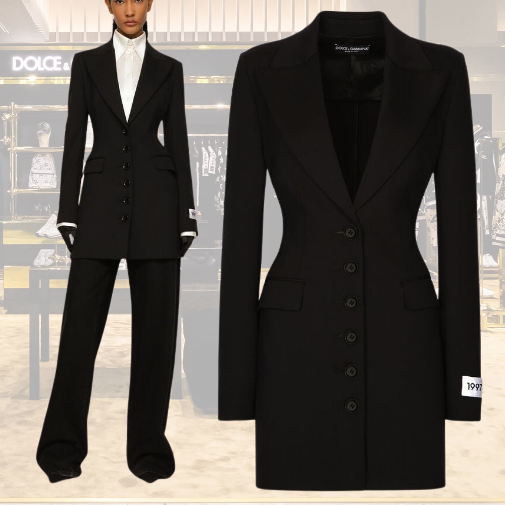 【D&G】シングルブレスト ジャージターリントンジャケット