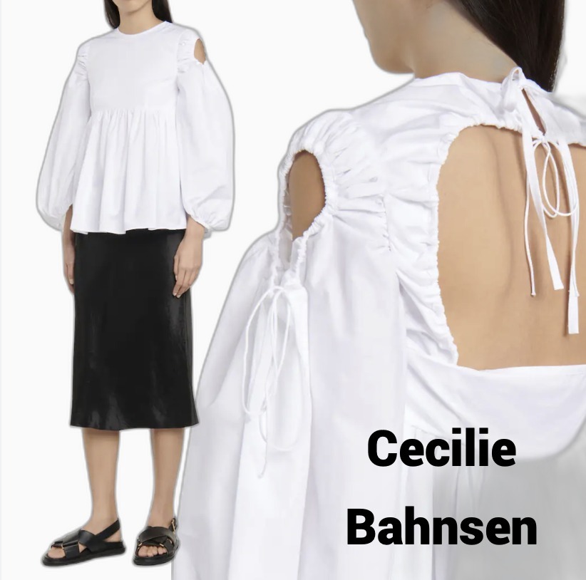 白木/黒塗り cecilie bahnsenブラウス - 通販 - www.frankout.de