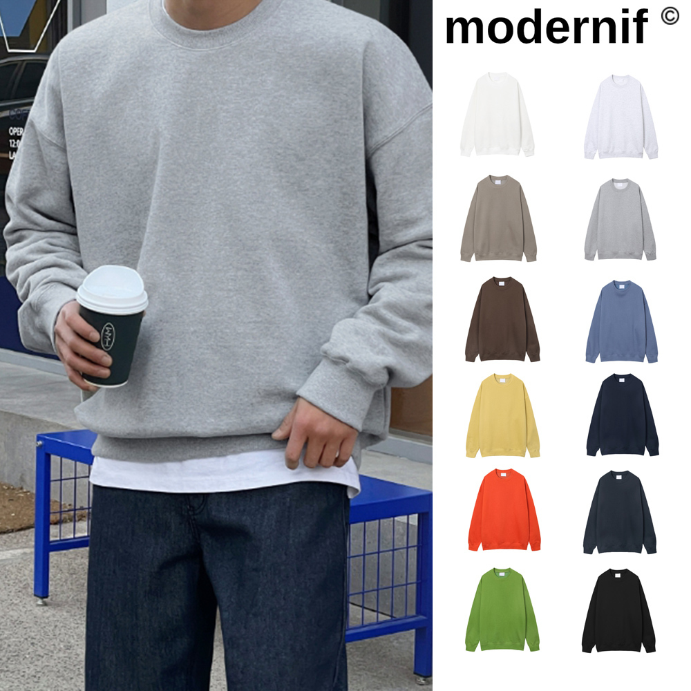【MODERNIF】Weave Supima Overfit Sweatshirt