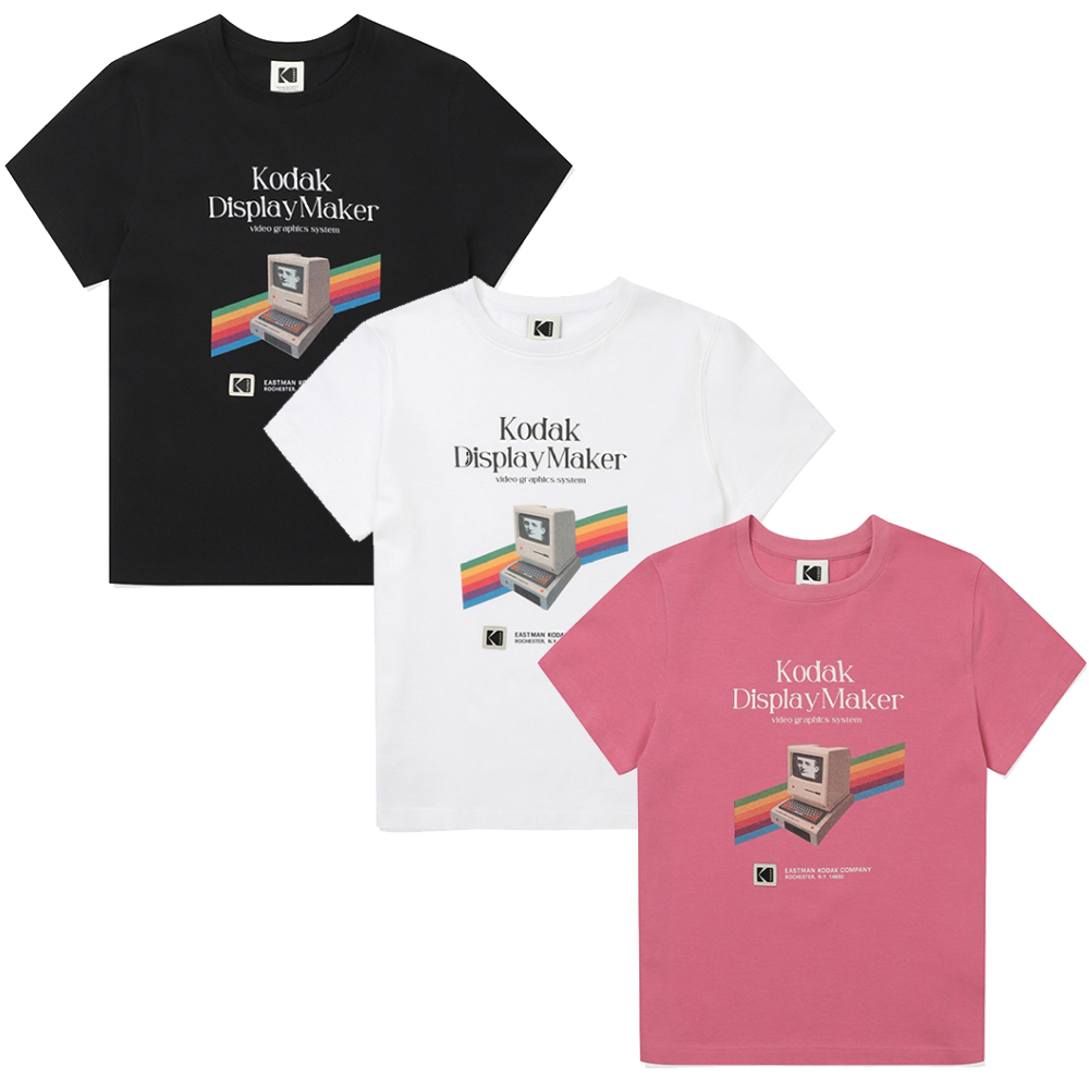KODAK★W's デジタルレインボー スリムフィットTシャツ_3色