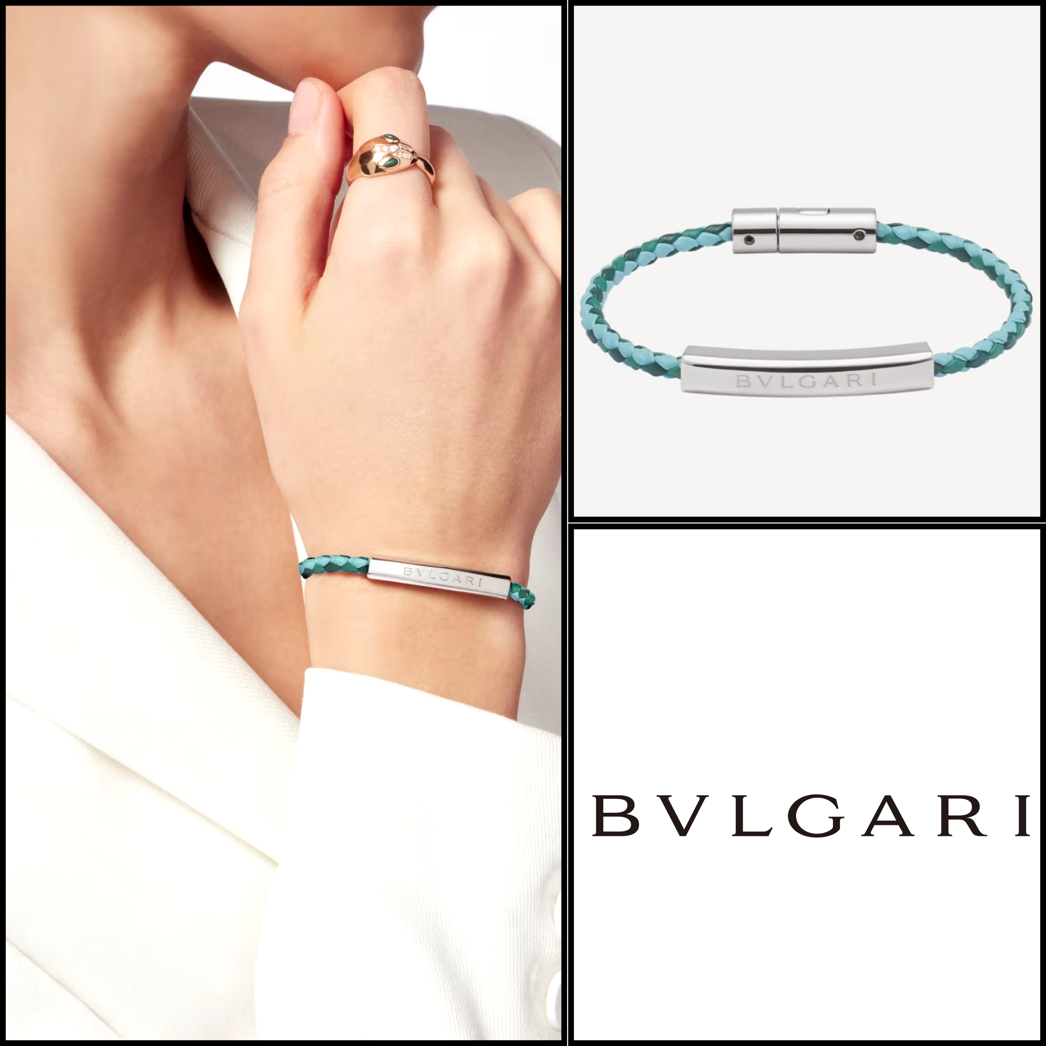 すぐ届く！ 【BVLGARI】 ブルガリ レザーブレスレット 関税込