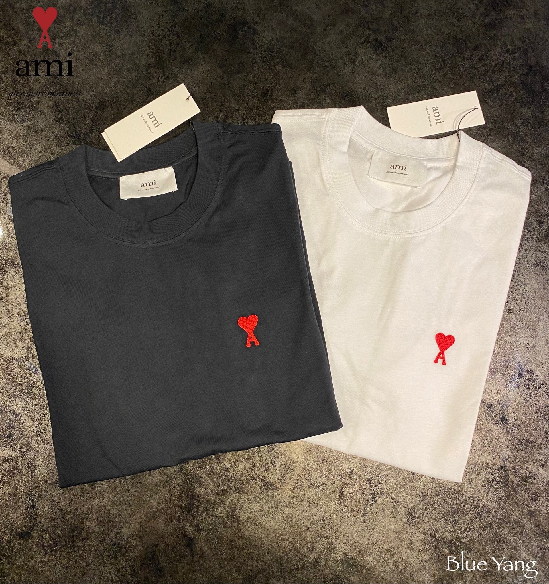 【 AMI PARIS 】 Ami de Coeur ハート ロゴ Tシャツ