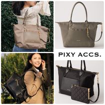 ★PIXY ACCS.通勤 通学 A4収納可 ナイロントートバック/送料込