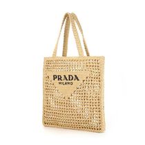 関税送料込み- PRADA ラフィア トートバッグ