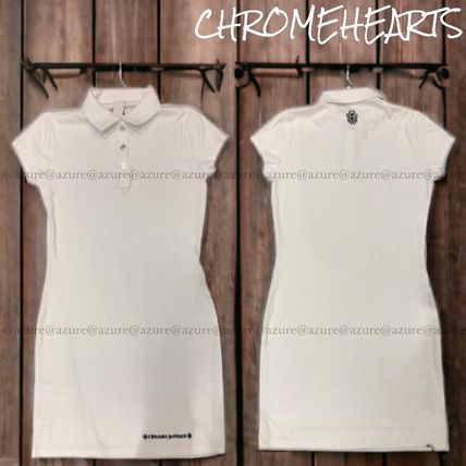 CHROME HEARTS Dresses Short Casual Style Street Style Plain Short Sleeves