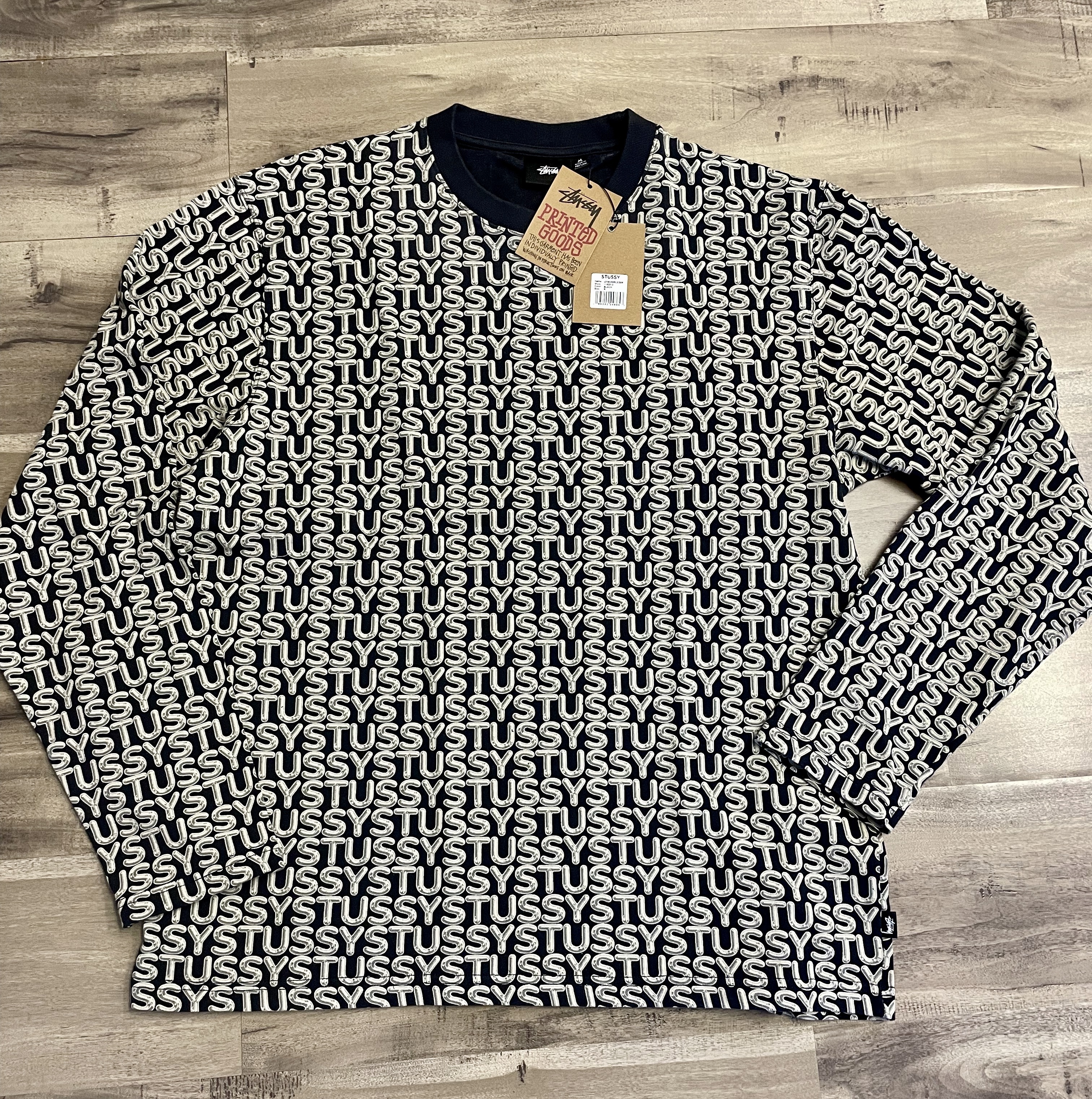 追跡有送料込【STUSSY】Letter Stripe LongSleeve T-Shirt