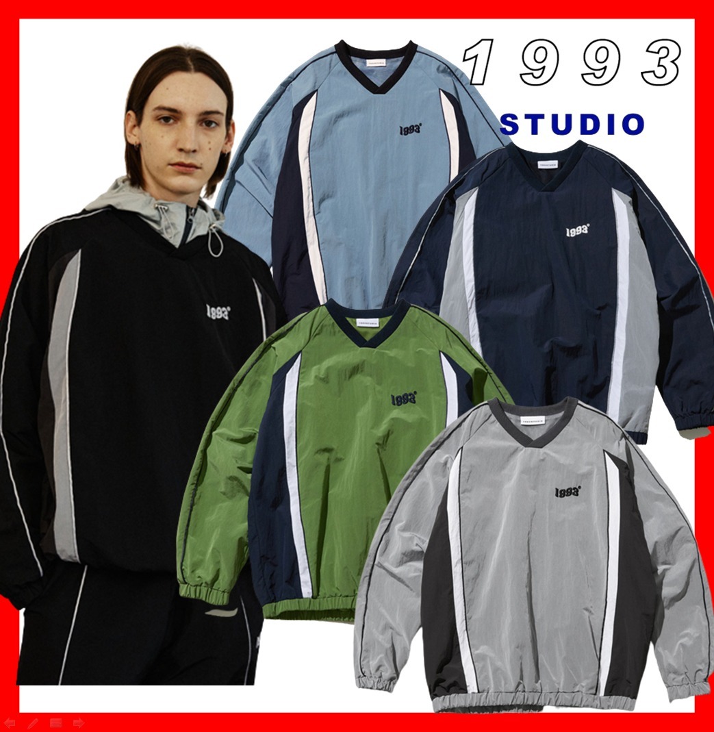 ☆人気☆【1993 STUDIO】☆23SS VINTAGE PIPING WINDBREAKE.R☆
