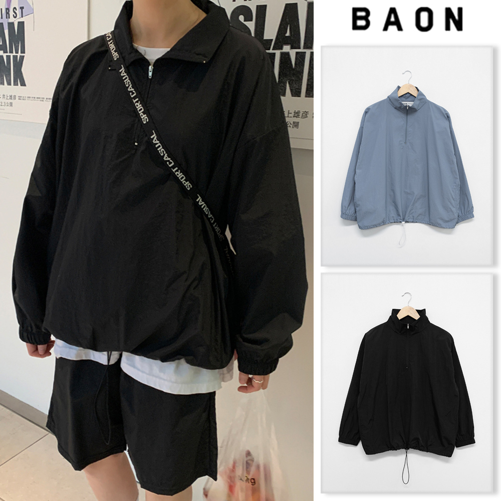 【BAON】23SS★ [BAON] Fine Half Zip-up Anorak
