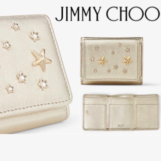 【JIMMY CHOO】Nemo クリスタルスタースタッズ付き ウォレット
