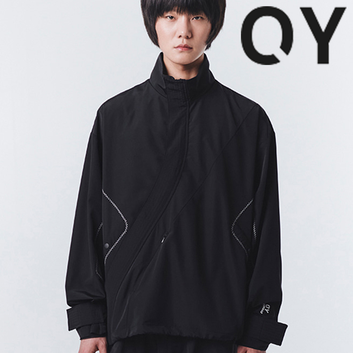 ★OY★OBLIQUE LINE TRACK JACKET-BLACK★正規品/韓国直送料込