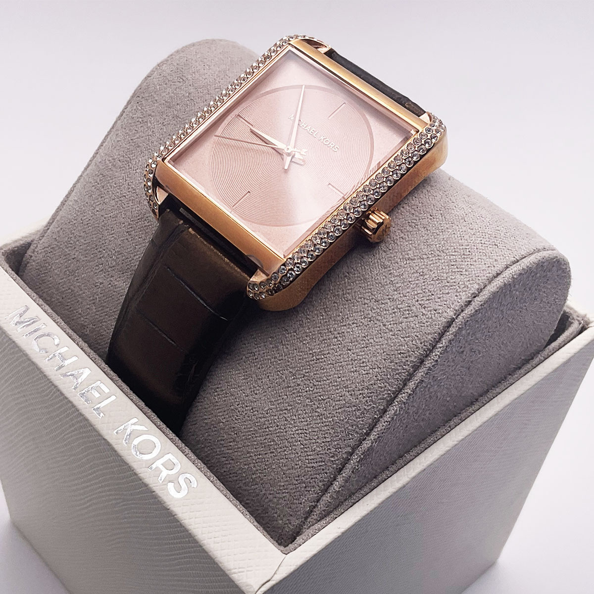 買い得！ MICHAEL KORS ローズゴールド Leather Strap