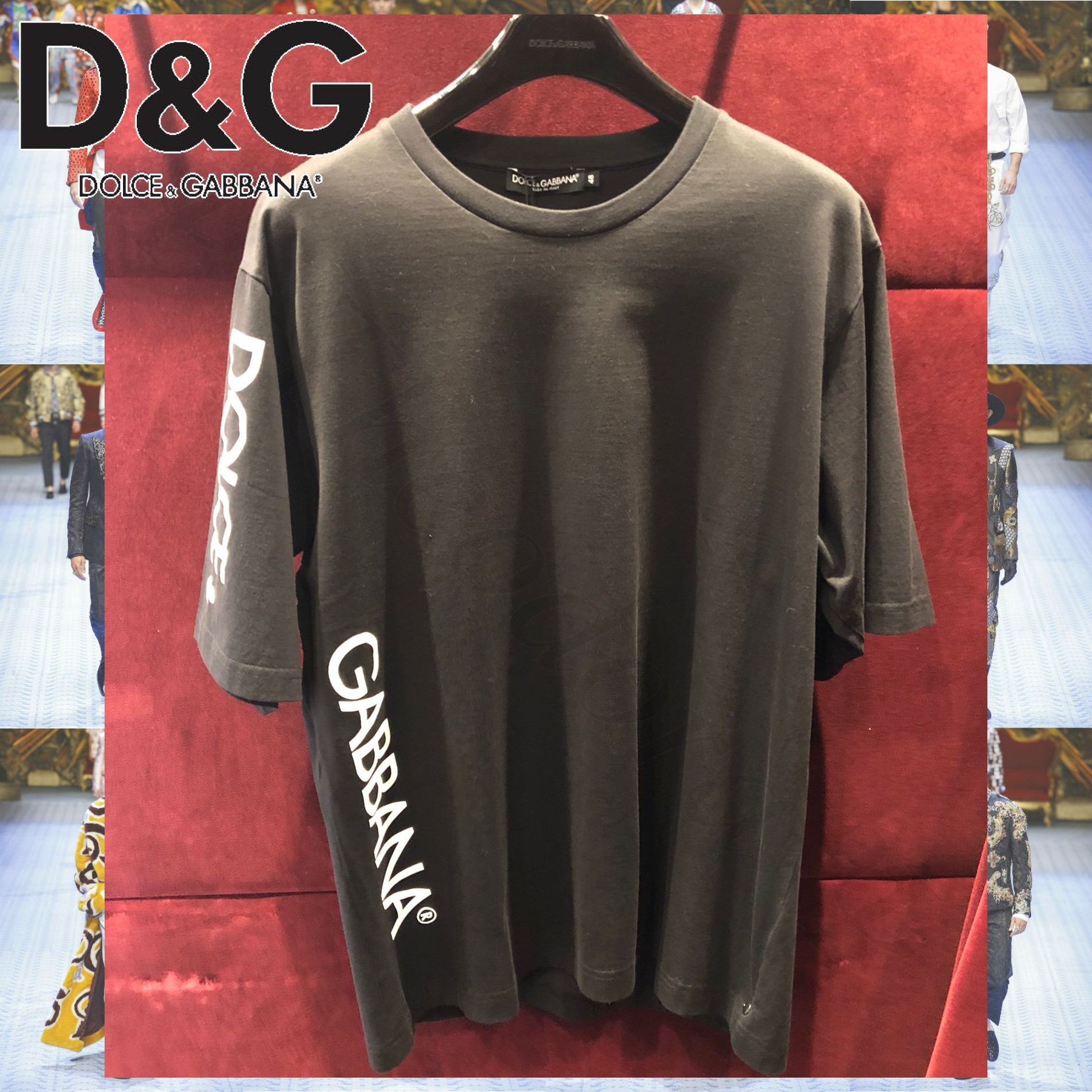 Dolce & Gabbana ブランドロゴ コットン 半袖Tシャツ ブラック