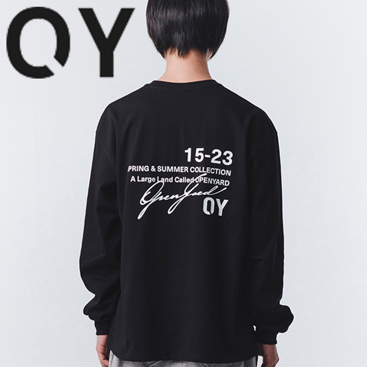 ★OY★TYPOGRAPHIC LOGO LONG SLEEVE-BLACK★正規品/直送料込
