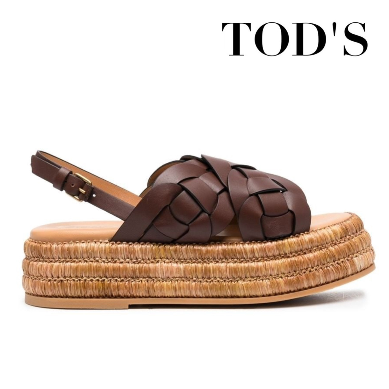 TOD´S トッズ】厚底 レザー サンダル 年末のプロモーション特価