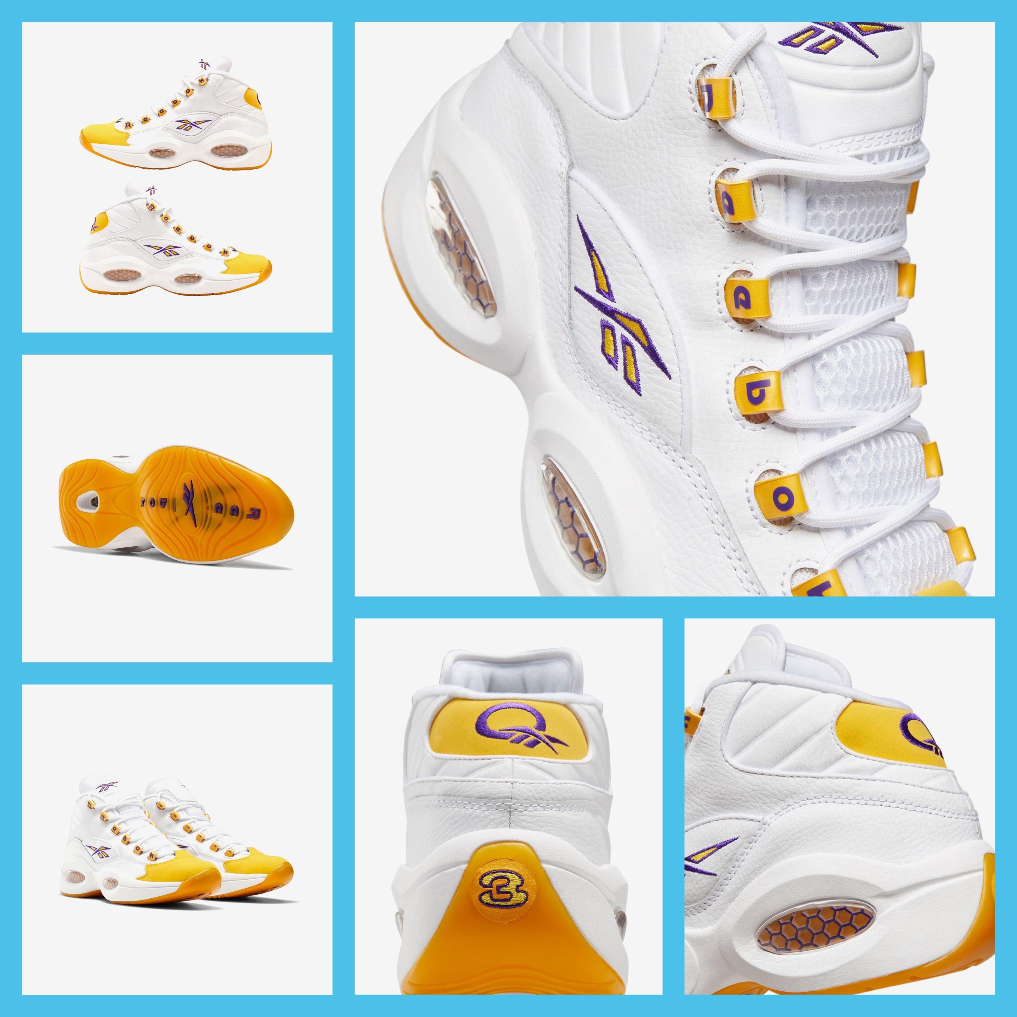 《☆送料無料☆》☆Reebok☆Question Mid Yellow Toe☆YELLOW