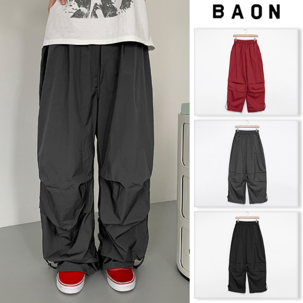 【BAON】[unisex] Benconi Pintuck String Jogger Pants