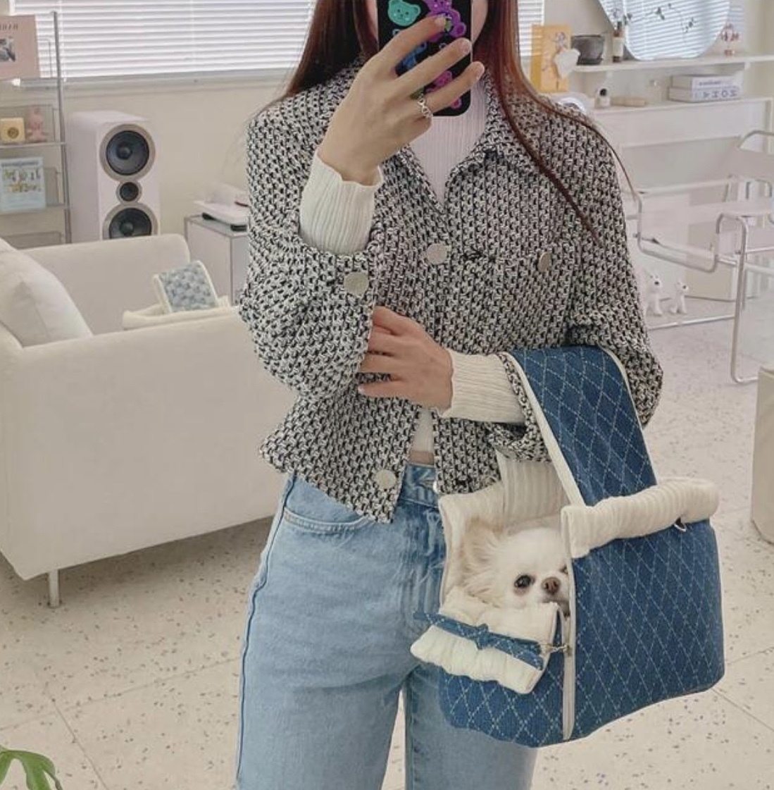 《韓国 BABIANA》AJI BAG TOTO COCO DENIM XS フルセット付