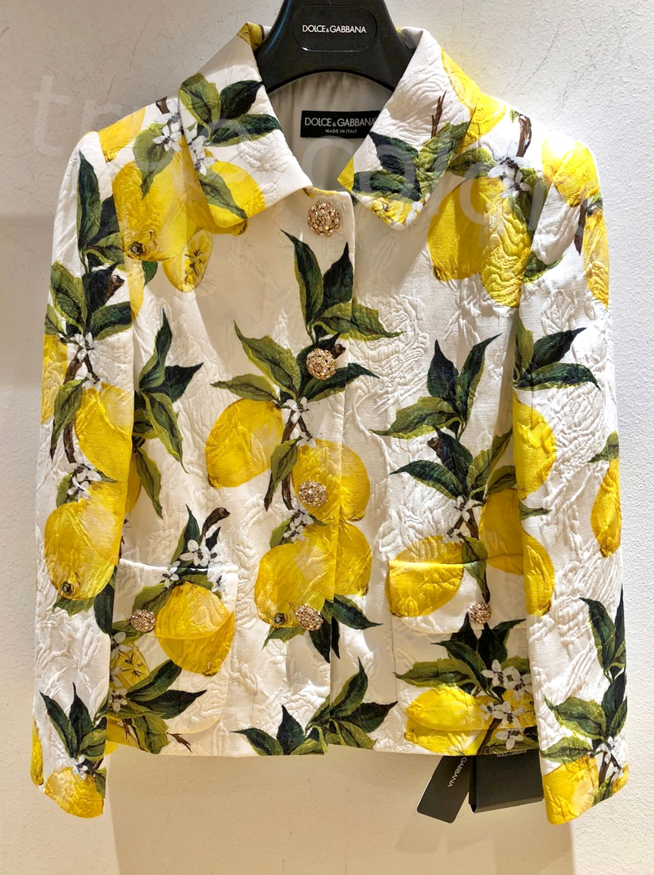 DOLCE&GABBANA ドルガバ レモンプリント ブロケード ジャケット