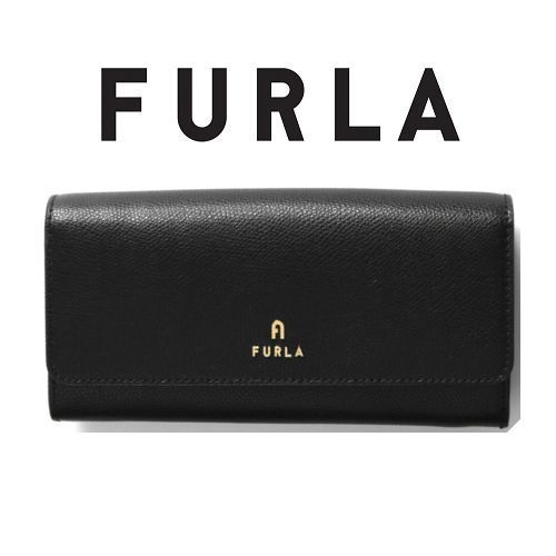 ☆FURLA☆ CAMELIA Continental XL フラップ長財布 NERO♪