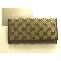 国内発送 グッチ GUCCI 長財布 ージュ系×ブラウン系 新品