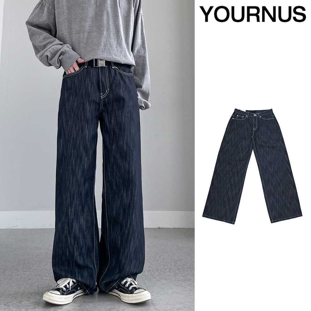 【YOURNUS】Geiss Deep Blue Wide Denim Pants