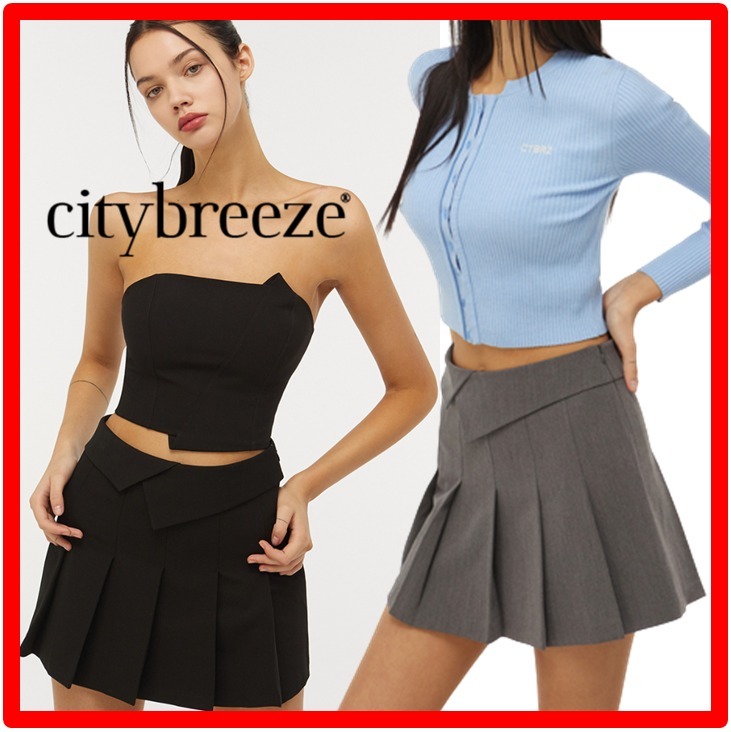 ☆人気☆【CITYBREEZE】☆FOLD PLEATS SKIR.T☆ミニスカート☆