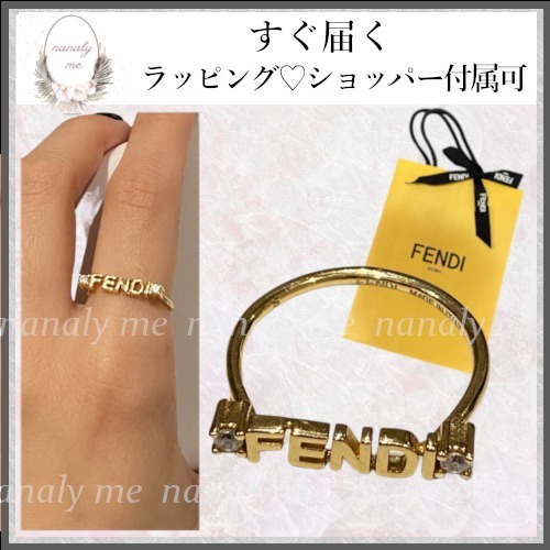 【手元も華やかに♡】フェンディ ゴールド リング すぐ届く