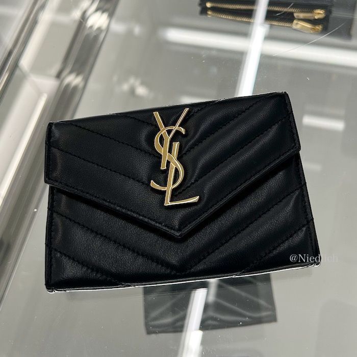 ☆Saint Laurent☆YSLロゴ♪フラップ*カードケース＊Black (Saint