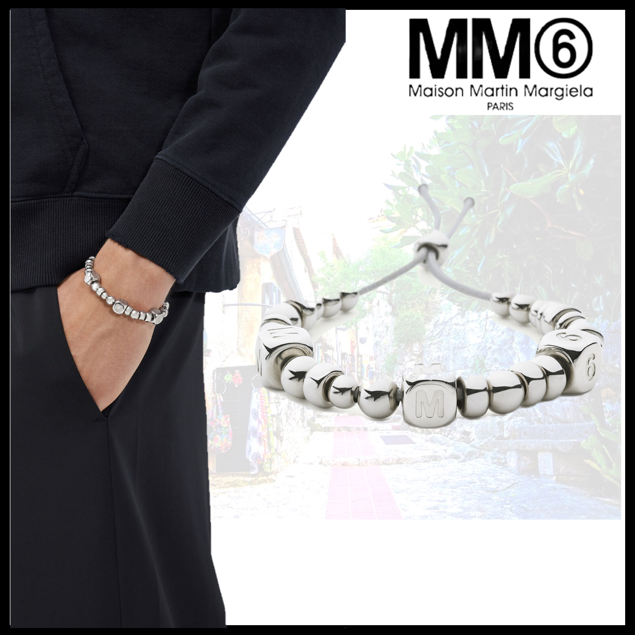 新品未使用】 【Maison Margiela】MM⑥ ビーズ ブレスレット メンズ