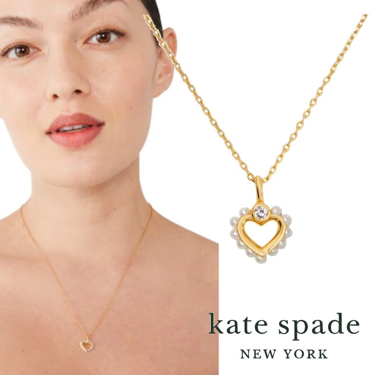 【人気】Kate Spade Open Heart Pendant ネックレス