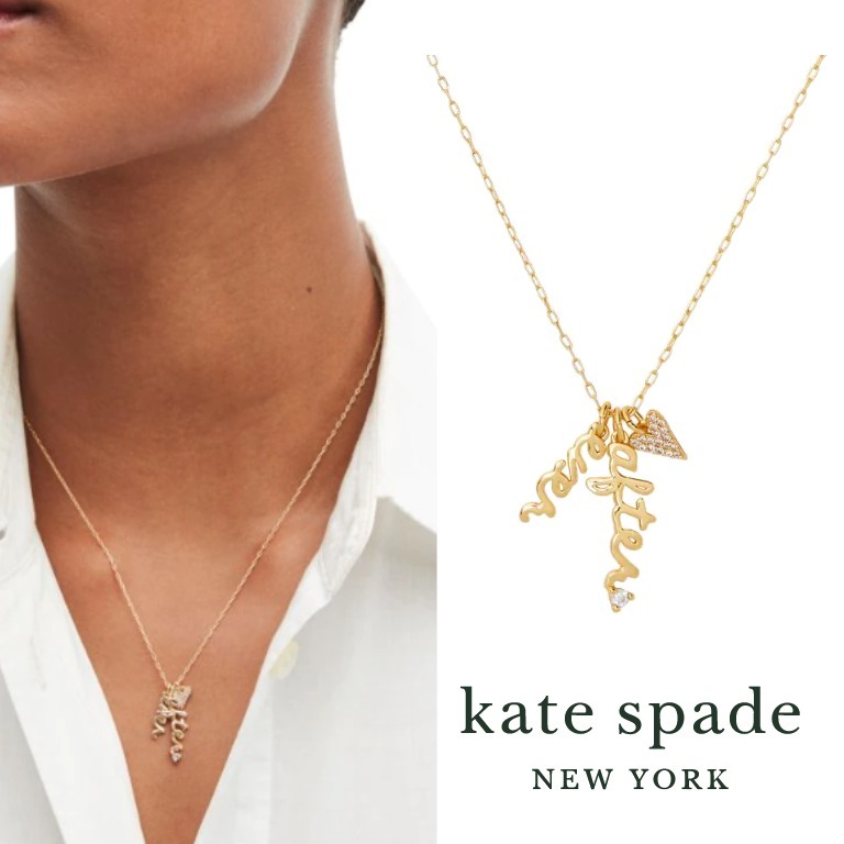 【人気】Kate Spade Ever After チャーム ネックレス